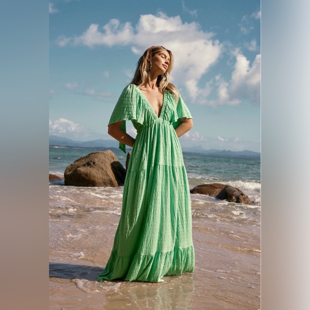 free people Glowing Turquoise La La Maxi Dress